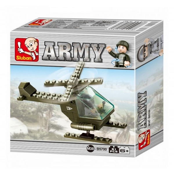 Sluban Army Attack Helicopter, 51 bricks, 1 figure